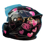 Casco Moto Abatible Para Mujer 