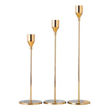 3pzs Candelabros Para Boda Comedor Metalico Mesa Decorativo 