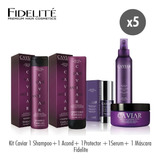  Shampoo Acond Protector Serum Mascara Caviar Fidelite Kit 