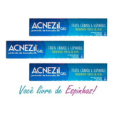 Kit 3 Acnezil Gel Peróxido De Benzoíla 5% Trata Acne 20g