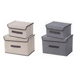 2 Caja De Almacenamiento De Ropa Con Tapa Plegable