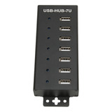 Hub Usb2.0 De 7 Puertos, Protección Múltiple De Grado Indust