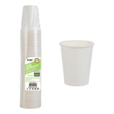 50 Vasos Cartón Biodegradables 250cc 