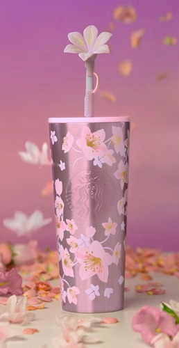 Starbucks: Vaso Con Stopper De Flor Sakura 2024