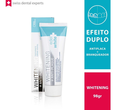 Creme Dental Edel White Antiplaca + Branqueador 75ml