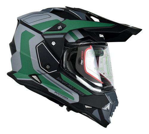 Casco Multiprop Shpro-mx370 Glory Ngrmte Vrdneon Visor Tr