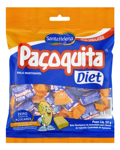 Bala Amendoim Diet Paçoquita Pacote 50g