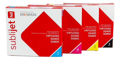 4 Tintas Sawgrass Virtuoso Hd Sg800 Y Sg400