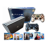 Super Kit Sony Ps4 Pro 1tb 4k + Controle Zumbi + 4 Games