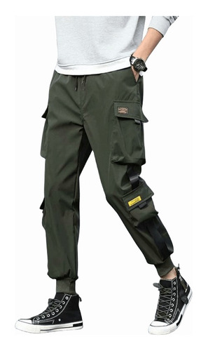 Moda Pantalón Jogger Cargo Para Hombre Casual