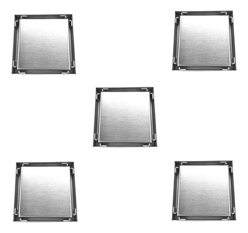 Pack X5 Unidades Rejilla Invisible 10x10 Acero Inox Satinado