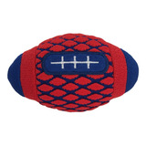 Balón Kong Pelota Perro Fútbol Americano Tela Tenis Chirrido Color Rojo Y Azul