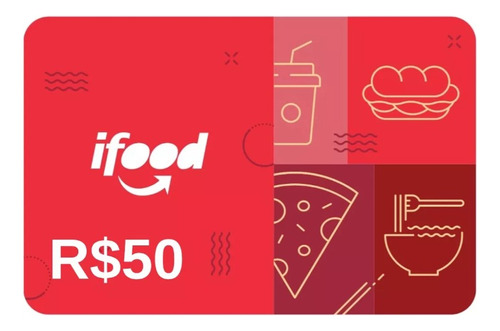 Cartão Presente Ifood 50 - Digital Via Chat