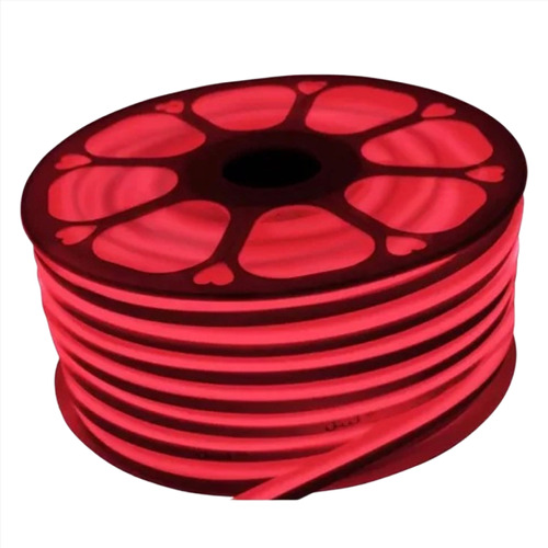 Manguera Neon Flex Led Rollo 25m Ip65 127v L/rojo Construled