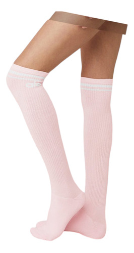 Alo Yoga Calcetas Knee-high Powder Pink Throwback Socks