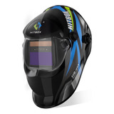 Casco De Soldadura Con Punta Azul A Juego