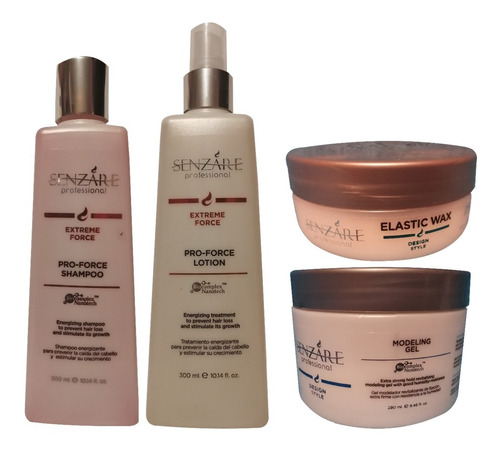 Kit Anticaída Y Crecimiento Shampoo + Loción + Gel + Cera