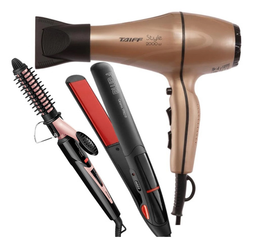 Secador Cabelo Taiff Style 2000w Prancha Cerâmica Modelador 