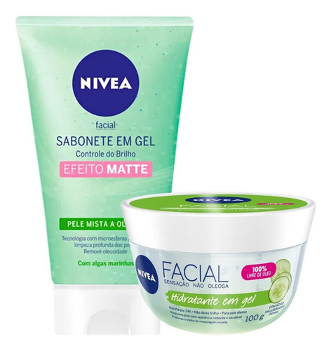 Sabonete Em Gel Para O Rosto + Hidratante Nivea Original