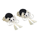 Pinzas Para El Pelo De Estilo Chino Panda Barrette Cheongsam