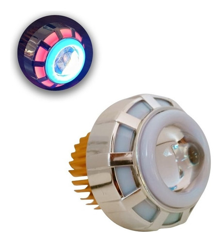 2 Farol Projetor De Led Com Olhos Anjo E Strobo Moto E Carro