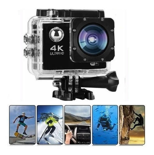 Câmera Go 4k A Prova D'água Moto Vídeos Youtuber Blogueira