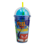 Vaso Doble Pared Tapa Domo Popote Intensamente 2 Pixar 500ml