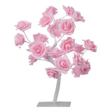 Kinseng Lámpara De Árbol De Rosas, 24 Led, Lámpara De Mesa