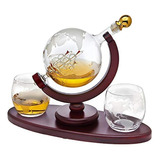 Juego De Jarra De Whisky Con 2 Vasos De Whisky De Globo Grab