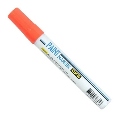 3x Caneta Permanente Paint Marker Cks Laranja Pinta Rejunte