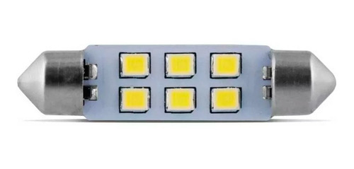 Caixa C/ 10 Lampadas Led Torpedo Grande 12v 42mm Branco