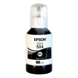 Botella De Tinta Para Impresora Epson T504 Original Negro