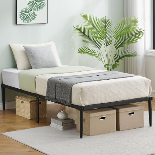 Cama Individual Metálica Sin Caja, Fácil Armado, Negra