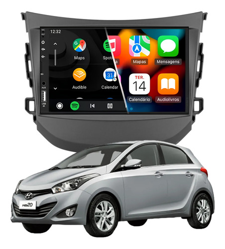 Central Mp5 Android Auto Carplay Sem Fio + Molduras