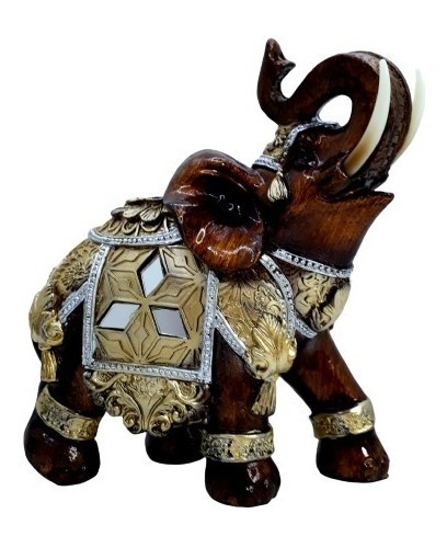 Elefante Hindu Decorativo Resina Ganesha Indiano Deus Sorte 