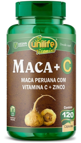 Maca Peruana C/ Vitaminas - Unilife 500mg 120 Cápsulas