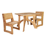 Mesa Infantil De Madera + 2 Sillas Idea Sur