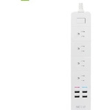 Regleta Inteligente Wifi Nexxt, Google Alexa / 4 Tomas 4 Usb Color Blanco