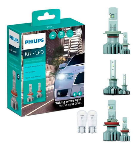 Kit Super Led Philips H7 + H1 + H11 + T10  Gol G6 Foco Duplo