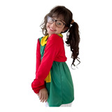 Fantasia Infantil Chiquinha Menina Tema Festa Com Oculos