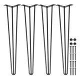 Vevor Patas Para Mesa Hairpin 4 Pcs 76,2 Cm Acero Al Carbono