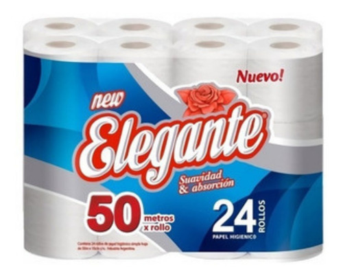 Papel Higiénico Elegante Blanco 50 Mts Bolsón X 24unidades