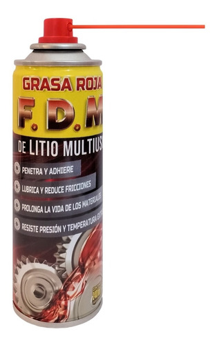 Grasa De Litio Roja En Aerosol Fdm Proteccion + Lubricacion