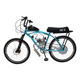 Bicicleta Motorizada 80cc Coroa 52 Disco,suspensão, Banco Xr