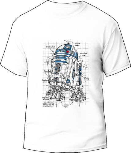 Camiseta Star Wars R2-d2 Vintage Bca Tienda Urbanoz