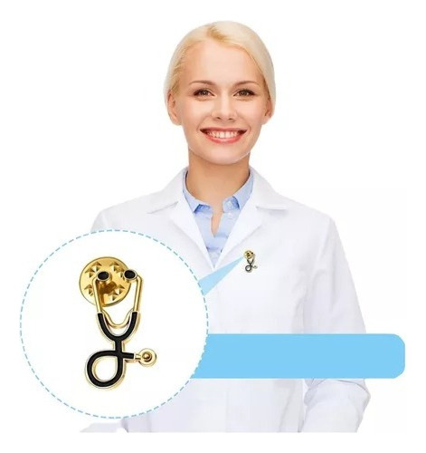 Broche Pin Insignia Médico Estetoscopio Medicina 27 Unidades