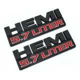 Emblema Insignia Letras Dodge Ram 1500 Hemi 5.7 Liter X2