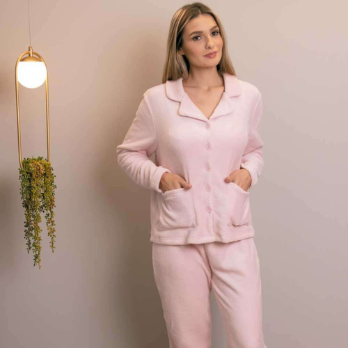 Pijama Fleece Com Botão La Nuit Adulto - Appel