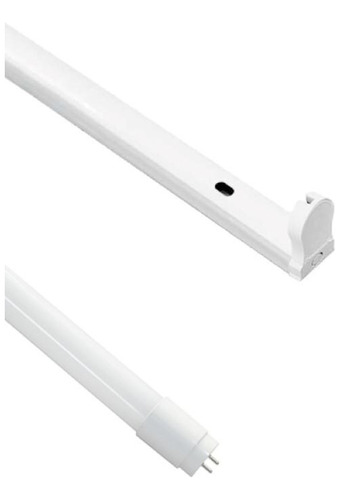 Canaleta Para Tubo Led T8 18w Luz Blanca Opalino 1.20 Cm