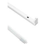 Canaleta Para Tubo Led T8 18w Luz Blanca Opalino 1.20 Cm